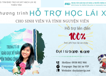 Hỗ trợ học lái xe cho SV và tình nguyện viên