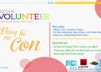 TUYỂN GẤP TÌNH NGUYỆN VIÊN CHIẾN DỊCH “ĐỪNG BỎ RƠI CON”  HẠN CHÓT 27/5