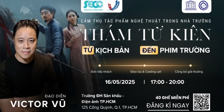 VICTOR VŨ VÀ THÁM TỬ KIÊN KHỞI ĐỘNG DỰ ÁN CẢM THỤ TÁC PHẨM NGHỆ THUẬT TRONG HỌC ĐƯỜNG CỦA SECC