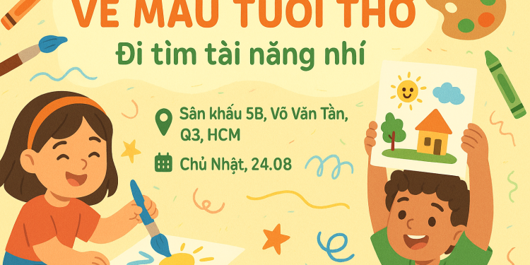 “VẼ MÀU TUỔI THƠ” TRÌNH DIỄN CHUYÊN NGHIỆP CHO THIẾU NHI TẠI NHÀ HÁT